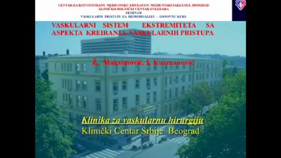Vaskularni sistem ekstremiteta sa aspekta kreiranja vaskularnih pristupa – Vimeo thumbnail